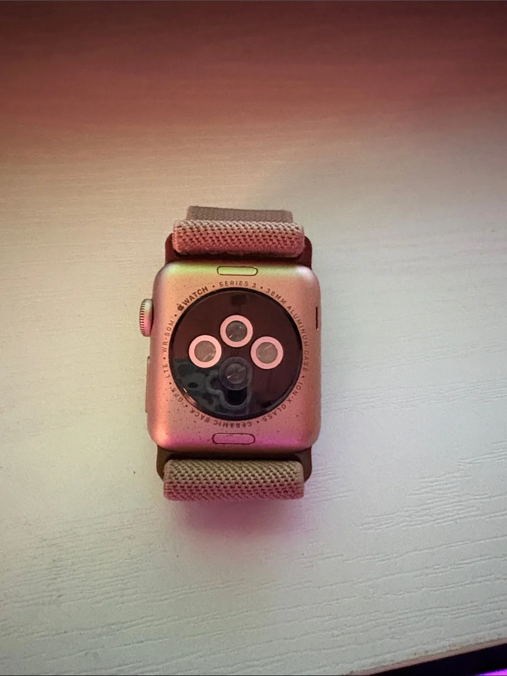 Apple Watch Series 3 Rose Gold with Pink Knit Sport Loop